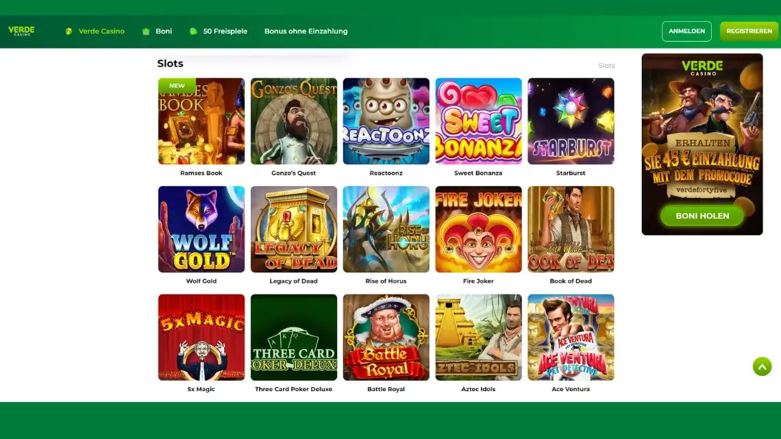 Verde casino games