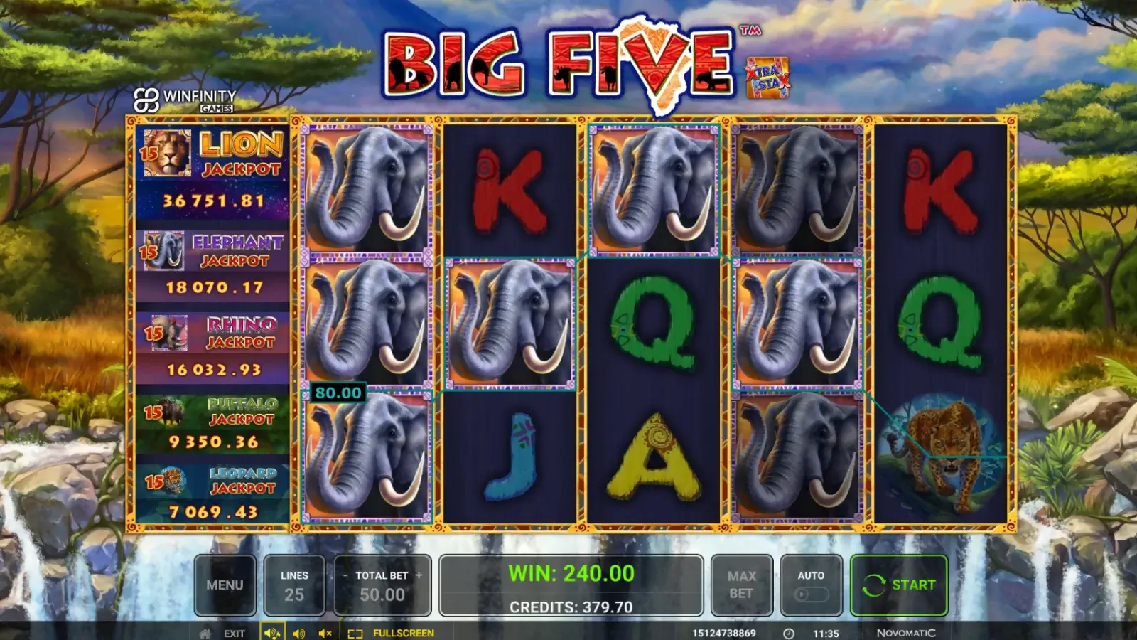 Big Five Jackpot by Novomatic