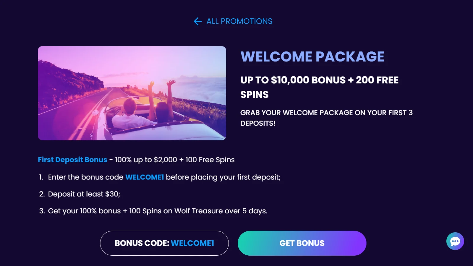 Bitdreams casino welcome bonus