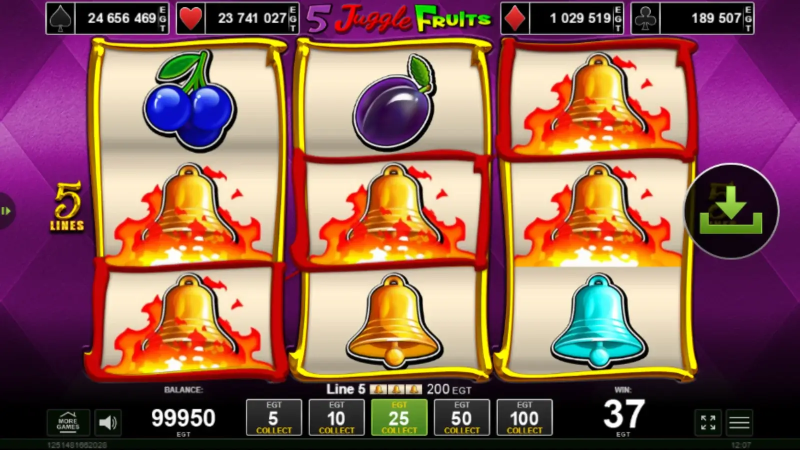 5 Juggle Fruit - Fruit Slot by Amusnet Interactive