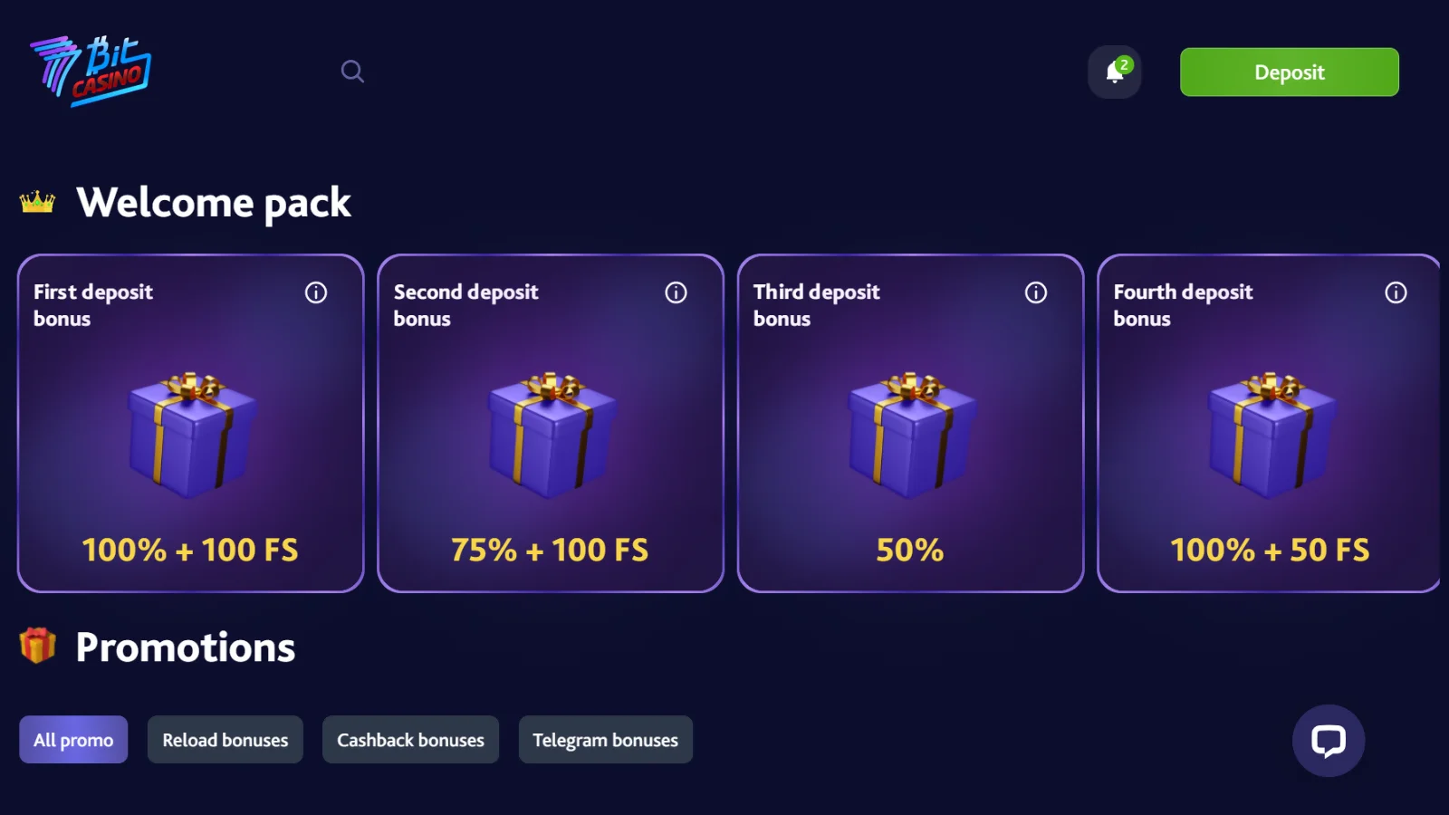 7Bit Casino Welcome Bonuses