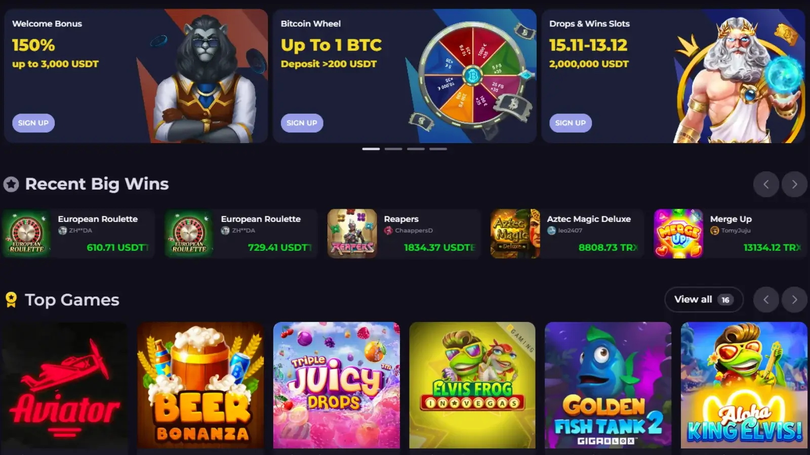 Cryptoleo Casino Games