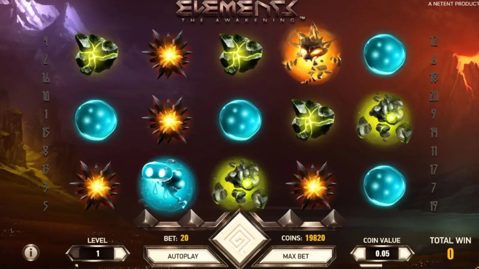 3D Slot Elements: The Awakening by NetEnt