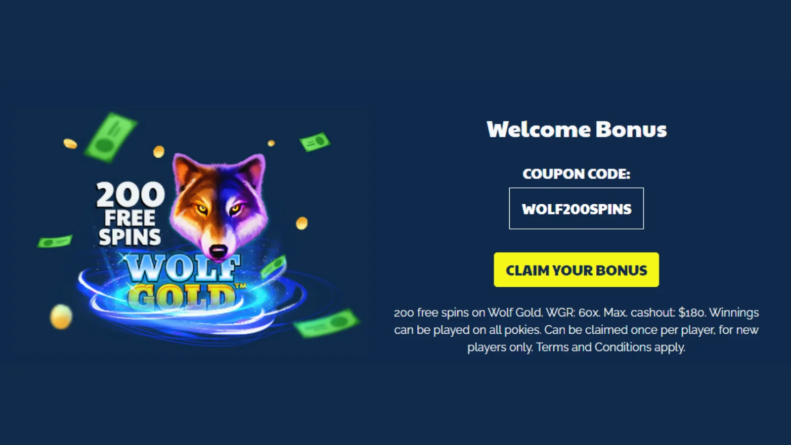 Wolf Gold Offers and Free Spins