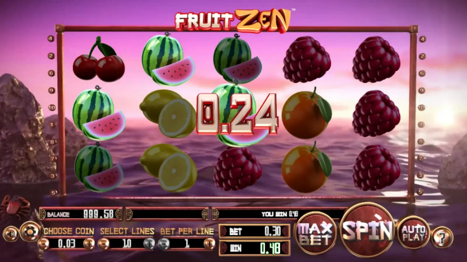 3D Slot Fruit Zen by Betsoft