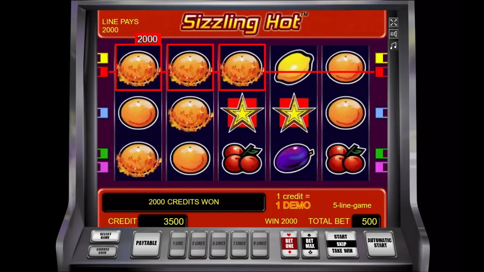 Sizzling Hot - Fruit Slot by Greentube