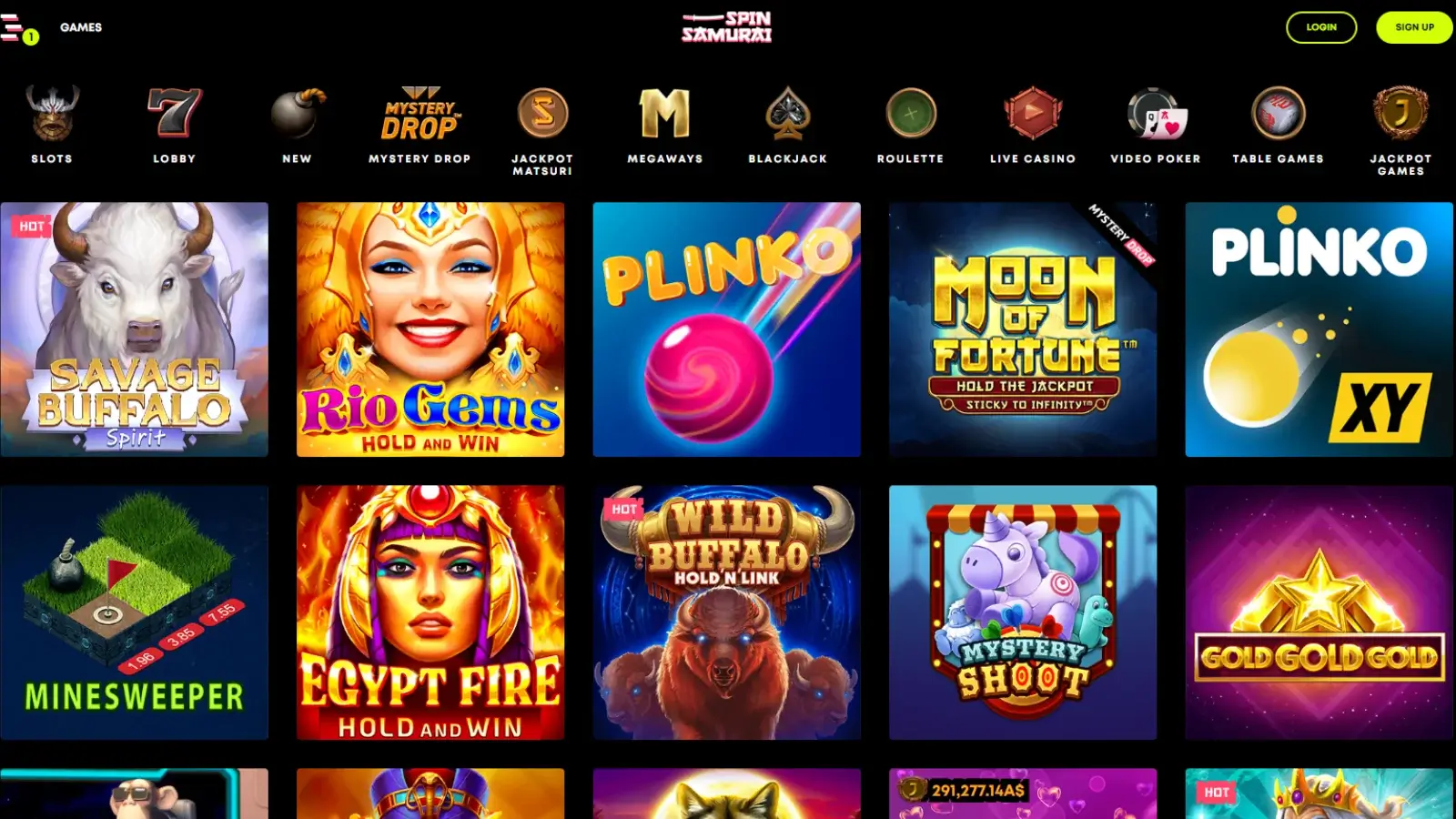 Spin Samurai Casino Games