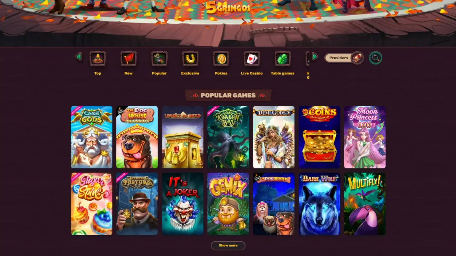 5Gringos Casino Games