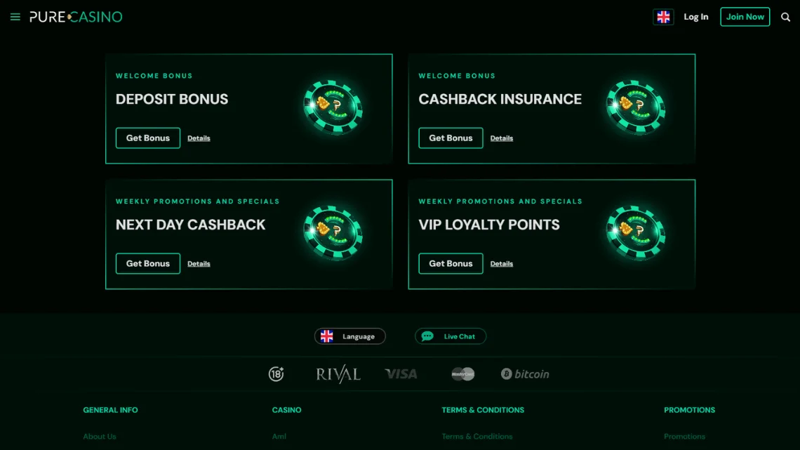 Pure Casino Bonuses