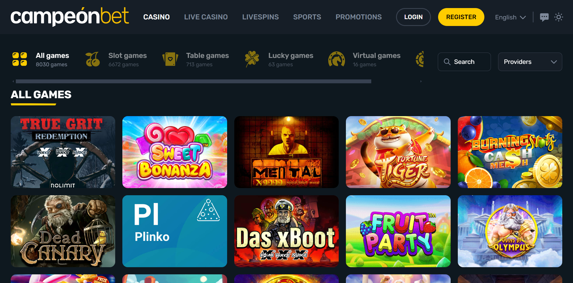 Campeonbet casino games