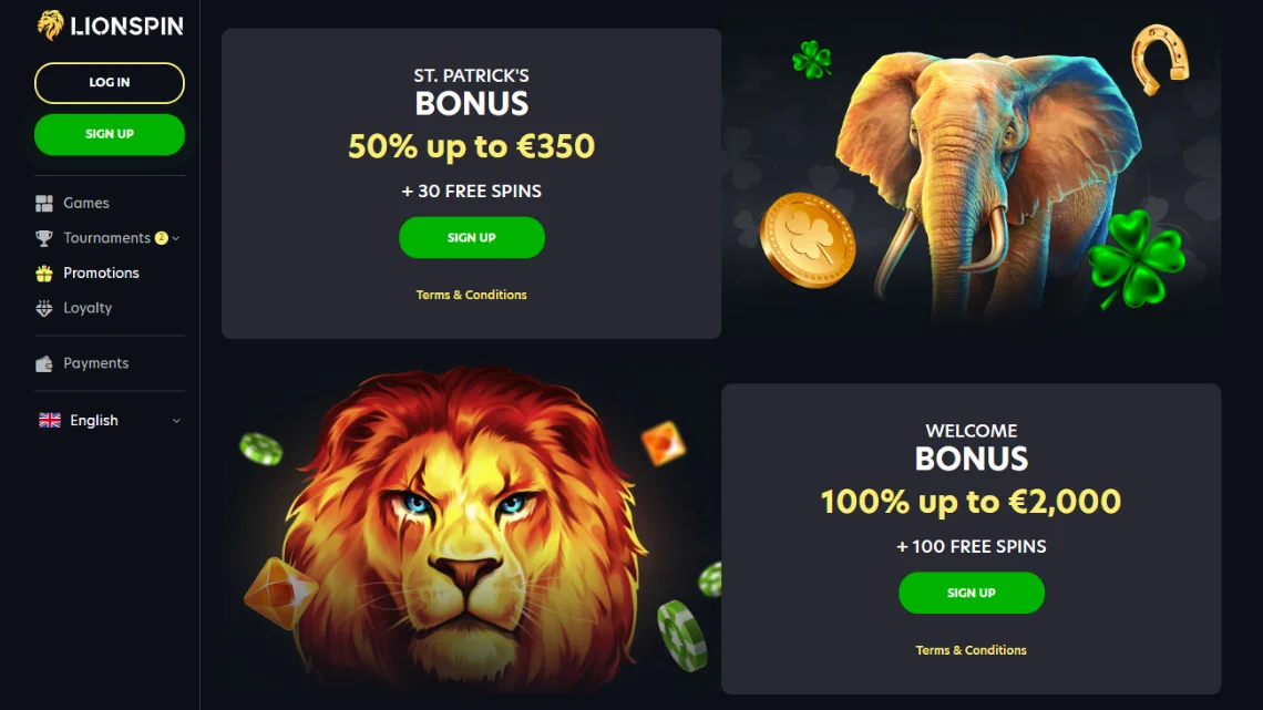 Lionspin Casino Bonuses