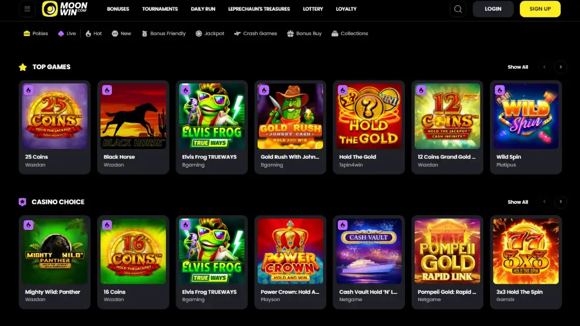 Moonwin Casino Games