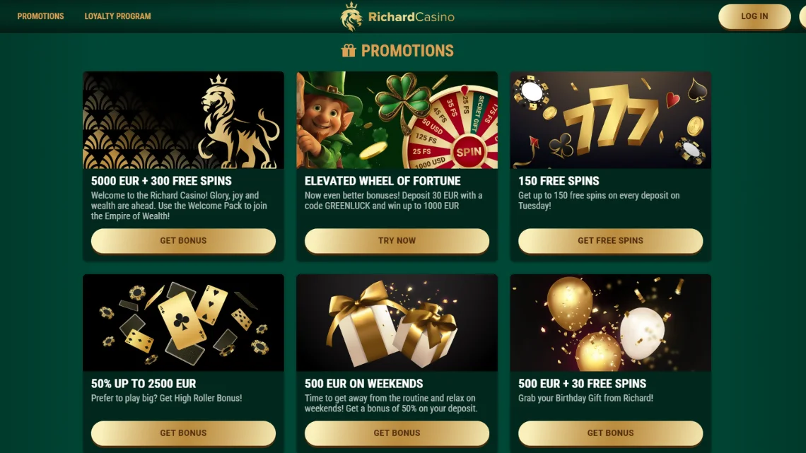 Richard Casino bonuses