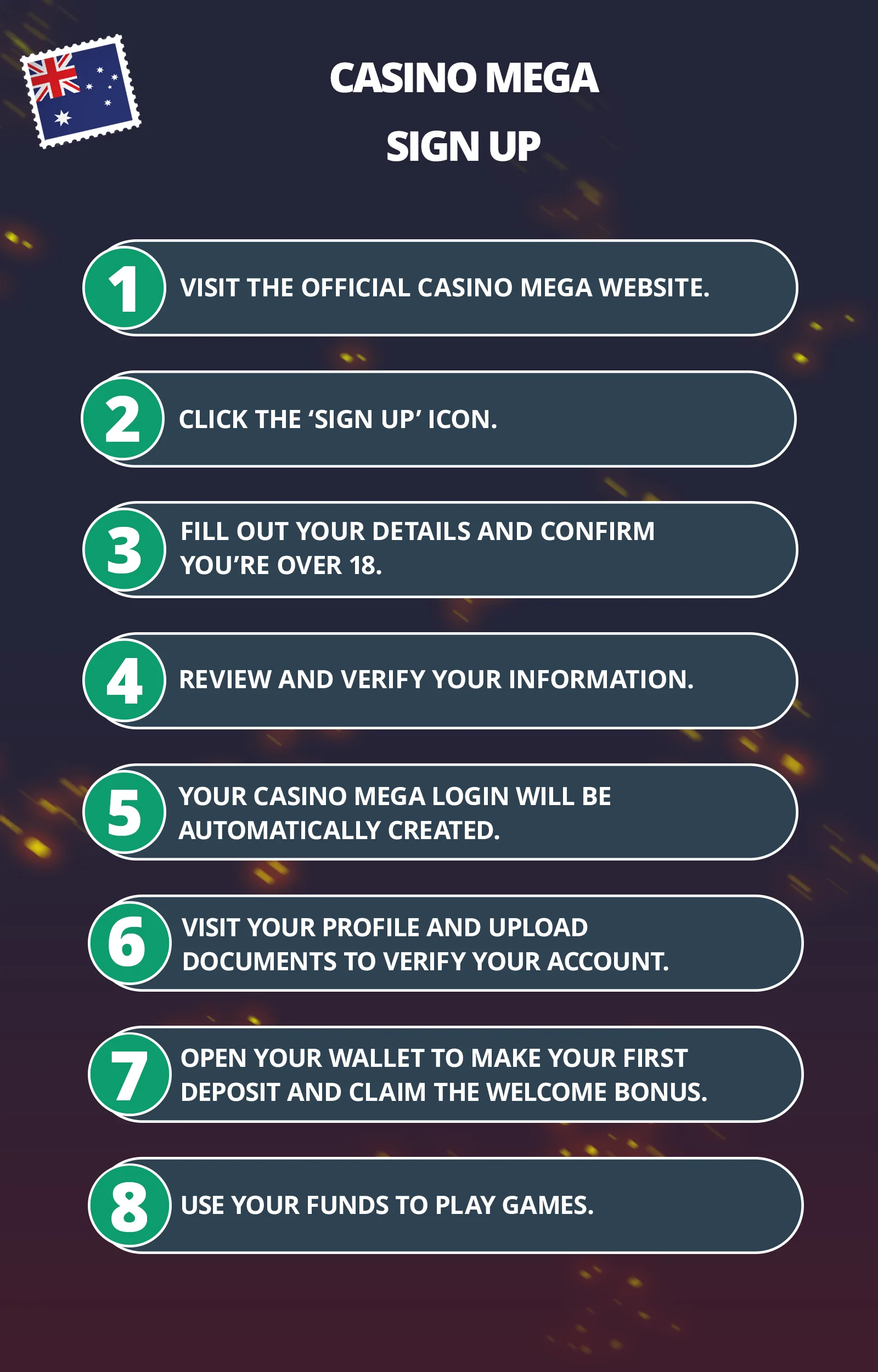 Casino Mega Sign Up in Australia