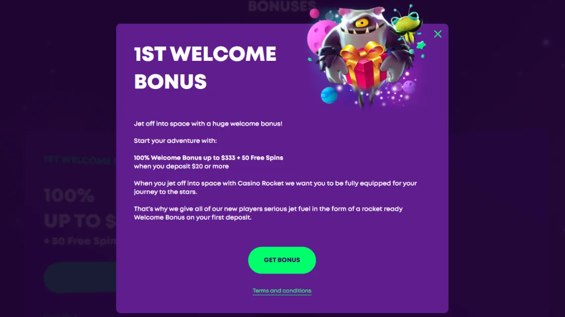 casino rocket welcome bonus