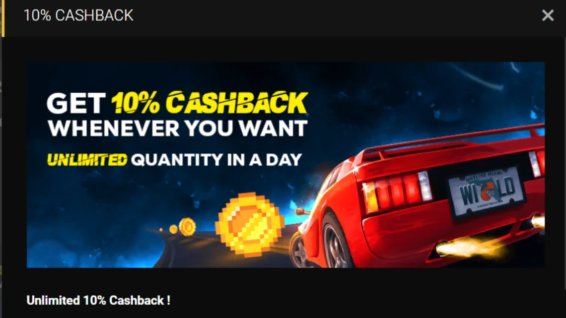 Goldenbet Casino cashback