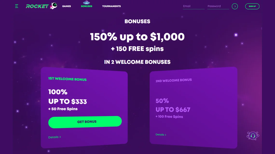 Rocket Casino bonus