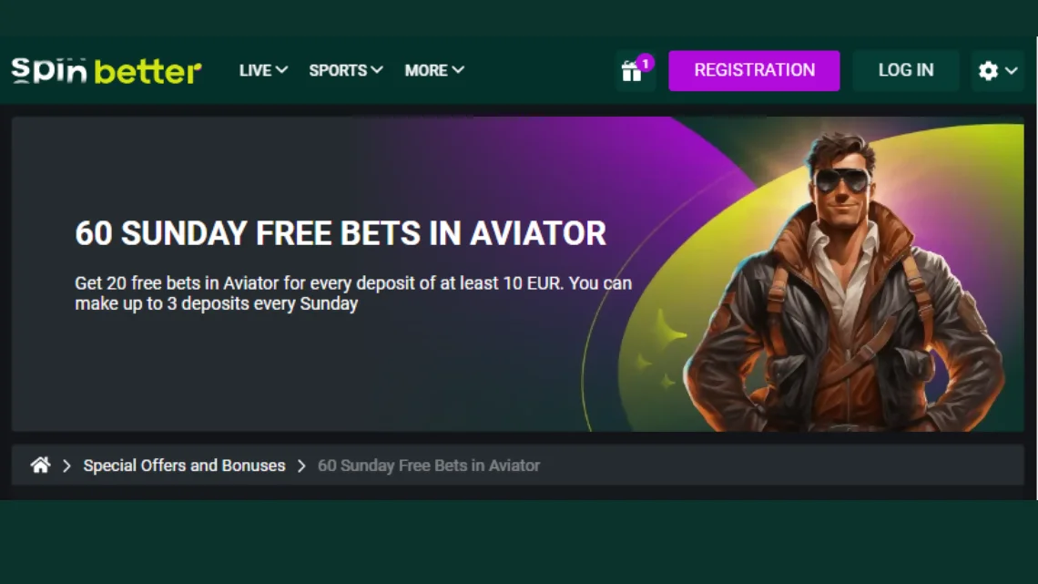 SpinBetter casino free bet