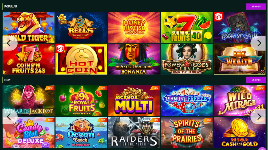 SpinBetter Casino Games