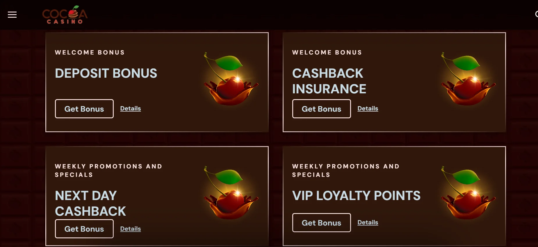 Cocoa casino bonuses