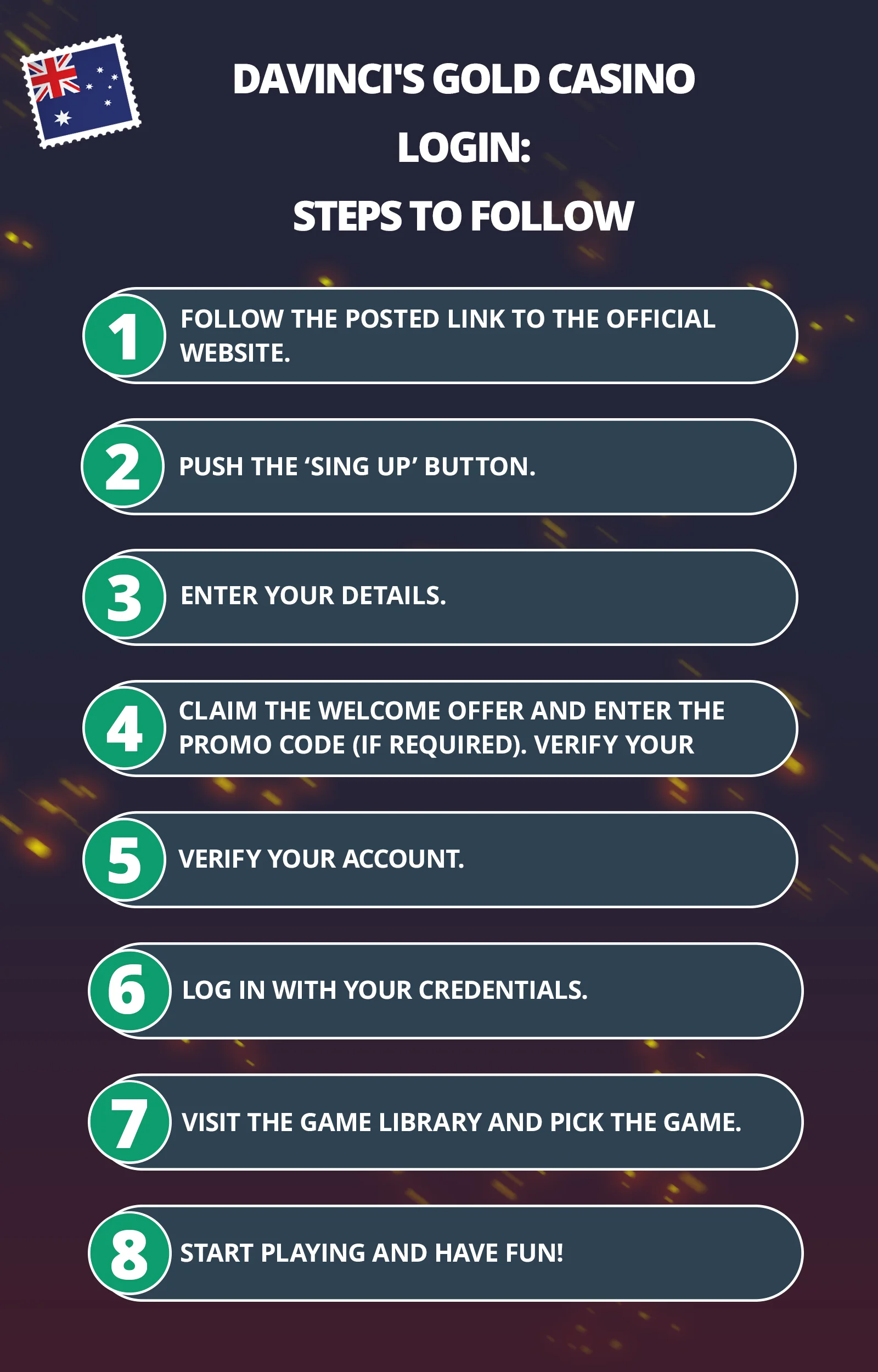 Davinci's Gold Casino Login: Steps to Follow