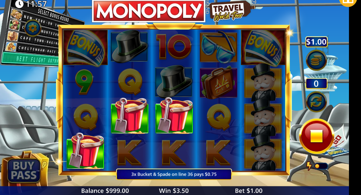 Monopoly Travel World Tour slot