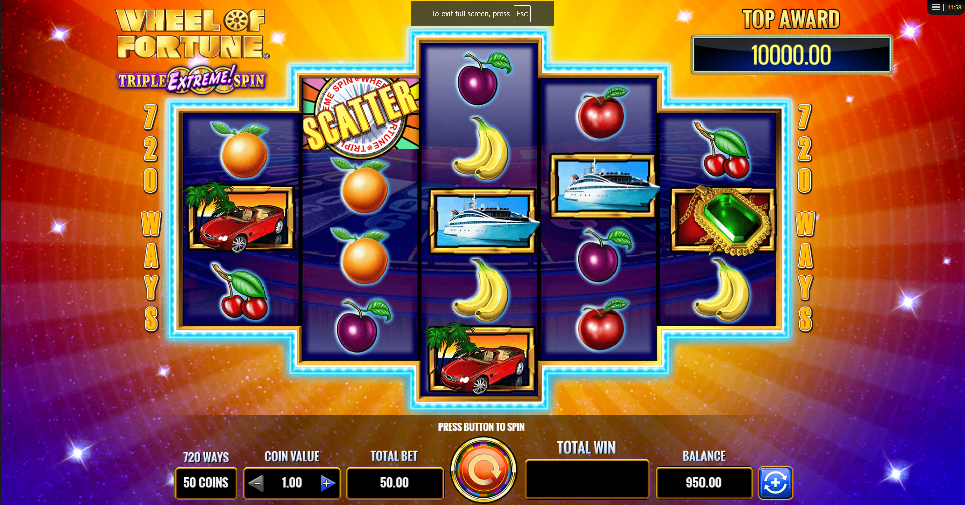 Wheel of Fortune on Tour slot