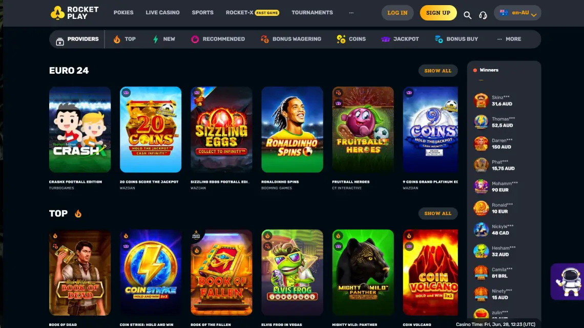 RocketPlay Casino games