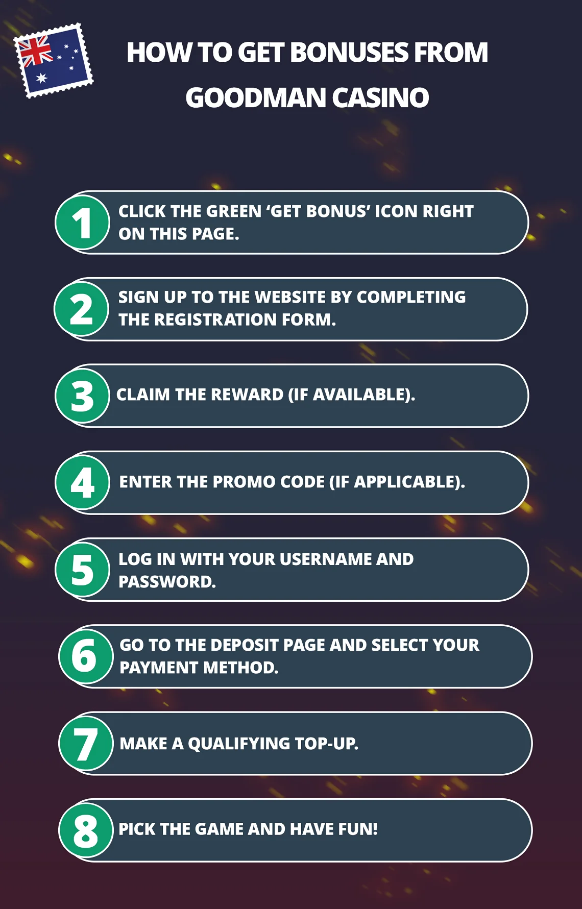 How to Get Bonuses from Goodman Casino