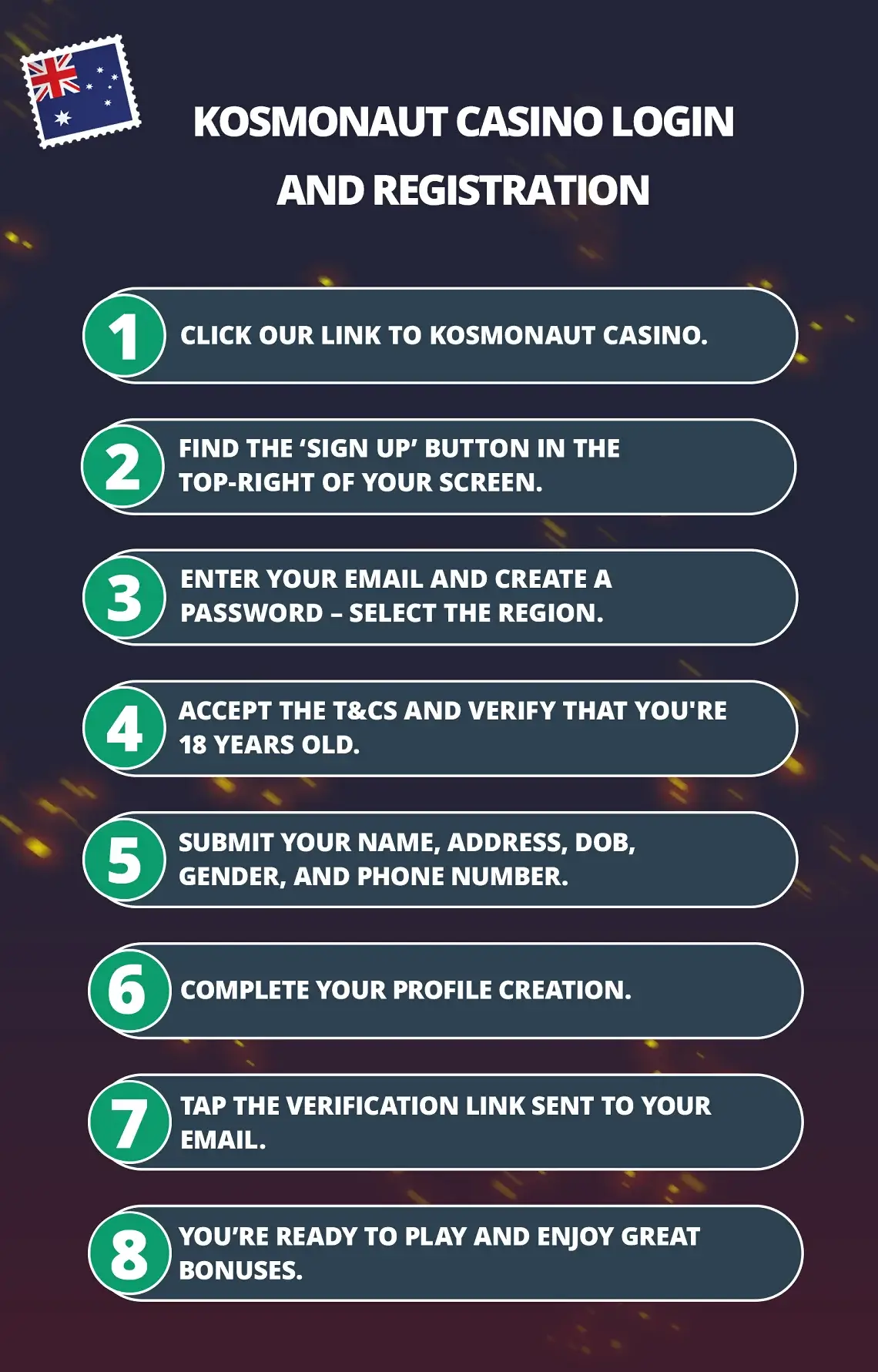 Kosmonaut Casino Login and Registration