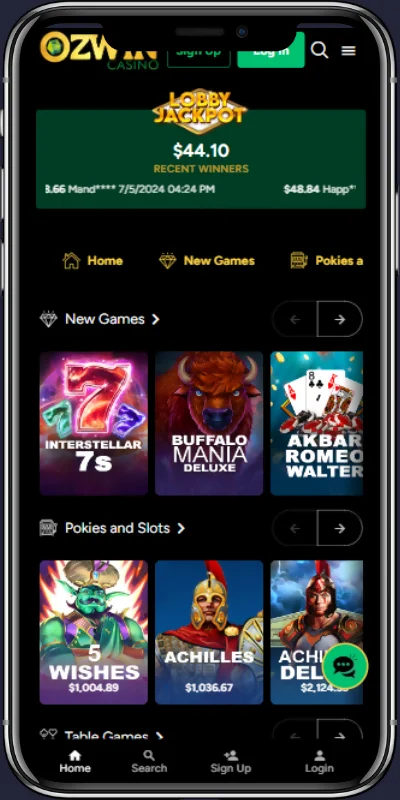 Ozwin Casino app