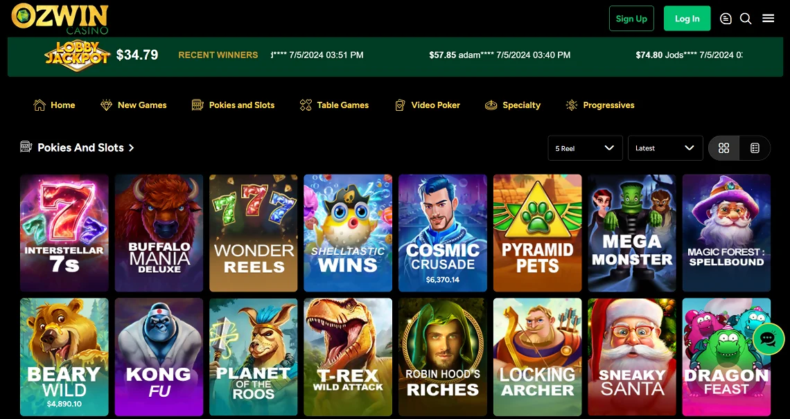 Ozwin Casino slots