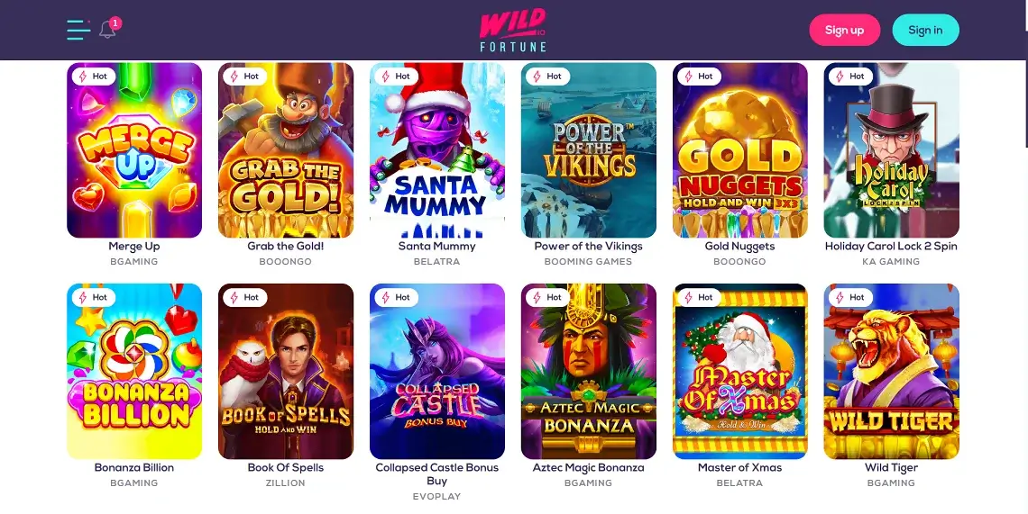 Wild Fortune Casino Games