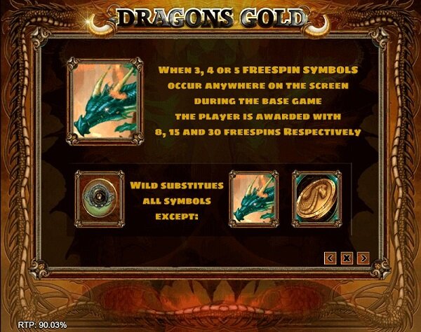 Dragons Gold slot game free spins