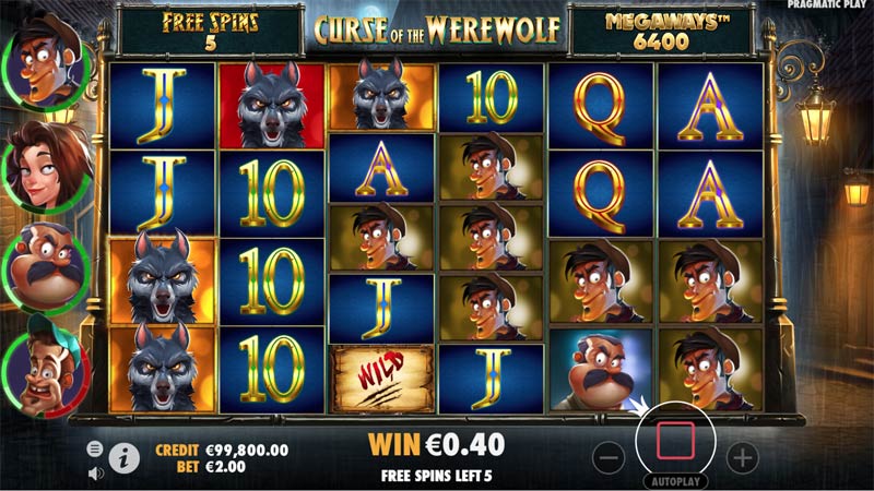 Curse of the Werewolf Megaways Free Slots Gameplay