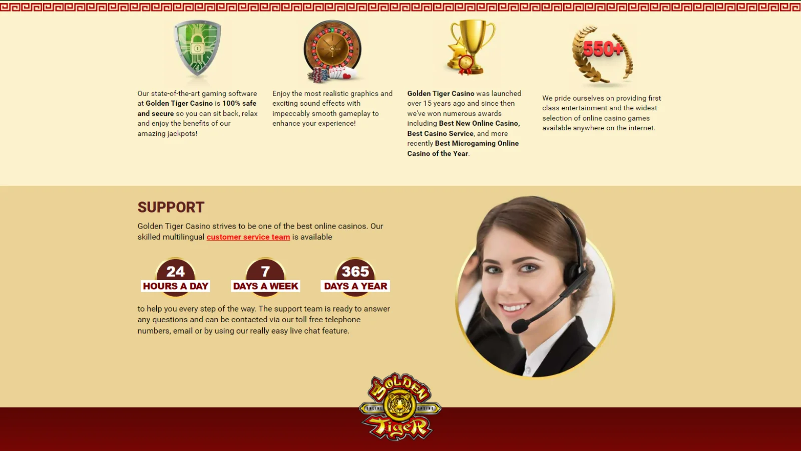 Golden Tiger casino support