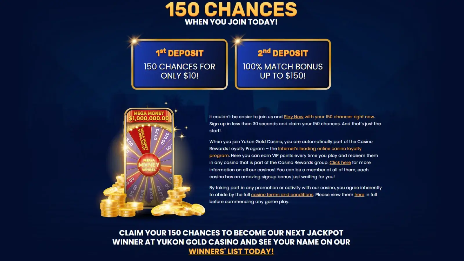 Yukon Gold Casino bonuses