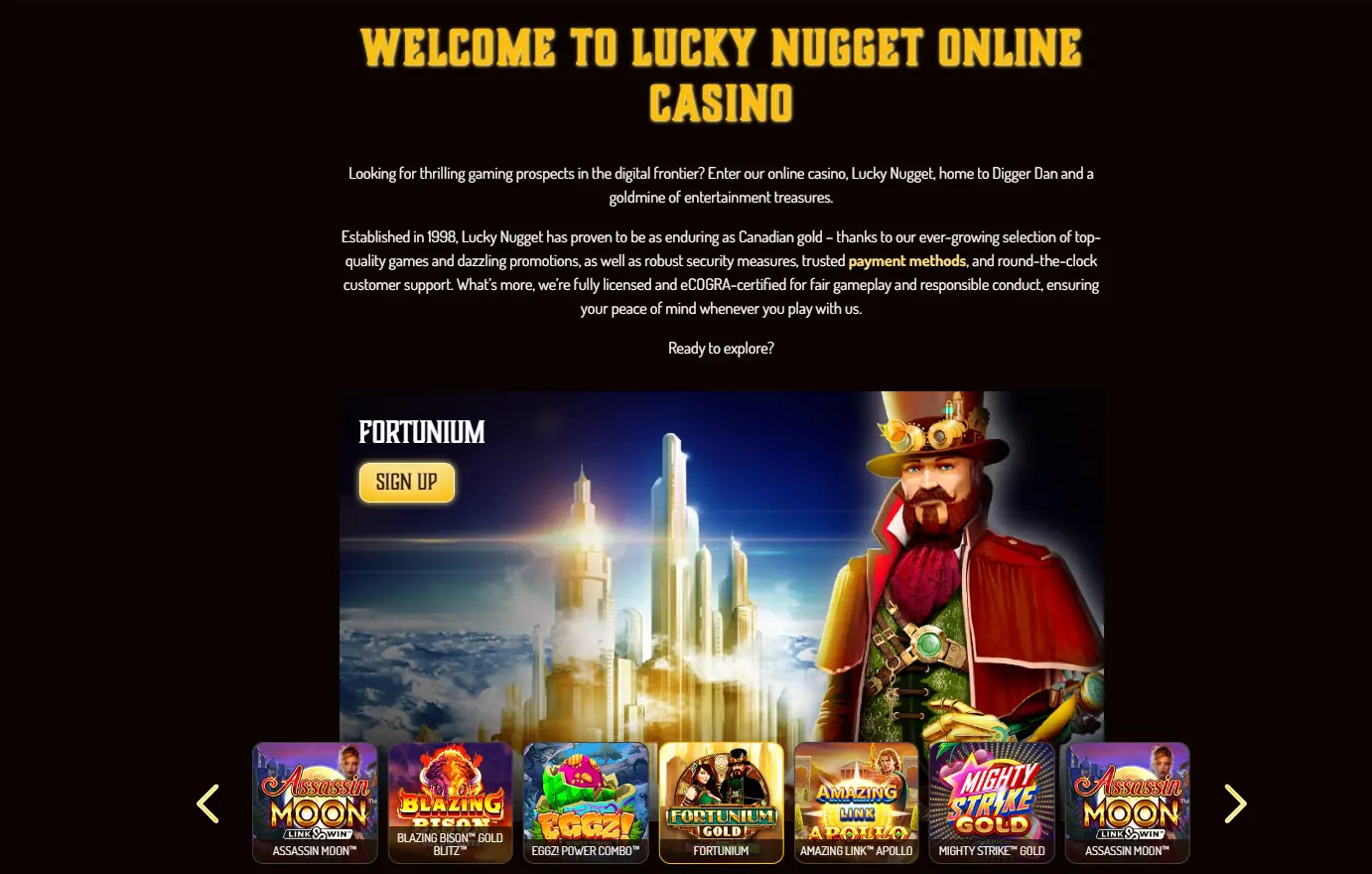 Lucky Nugget Casino Canada