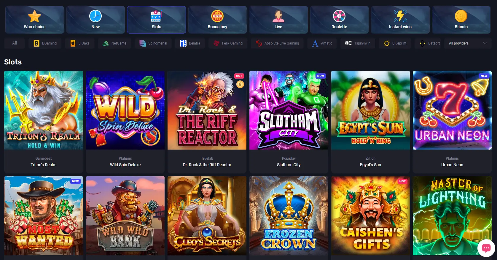 Woocasino slots