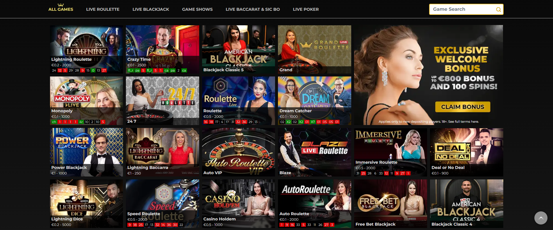 Regent play live casinos