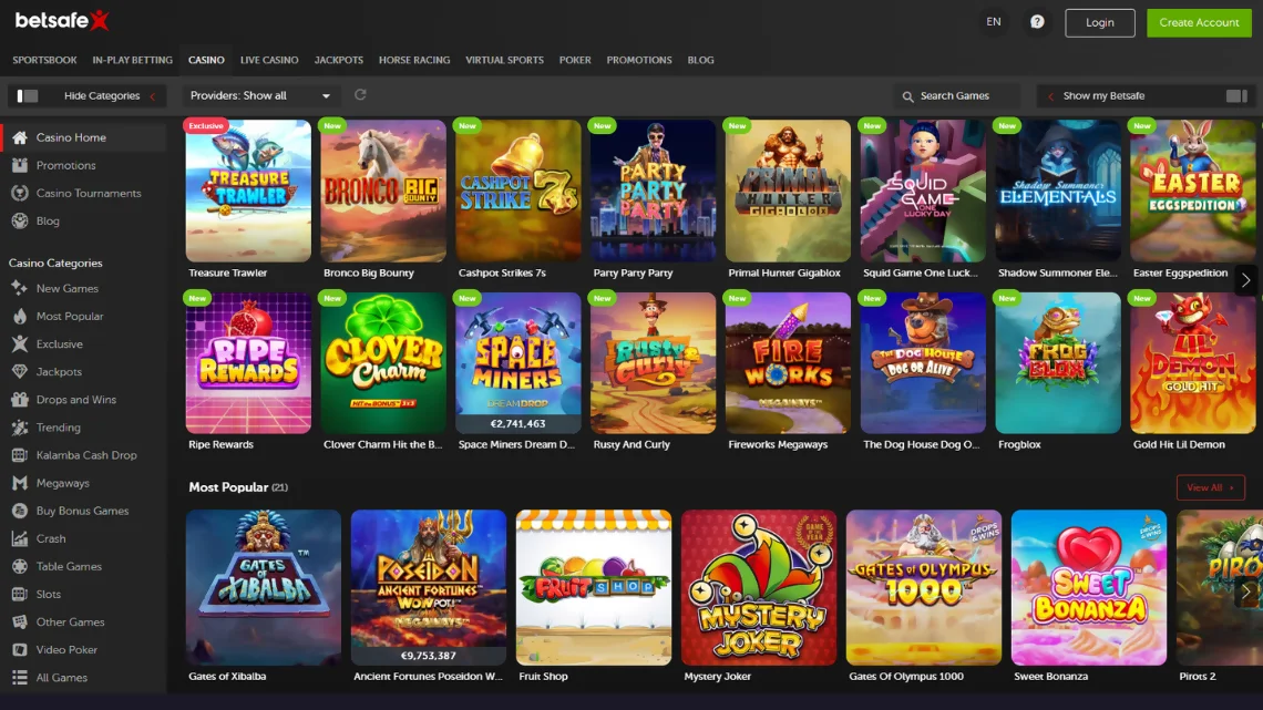 Betsafe casino games