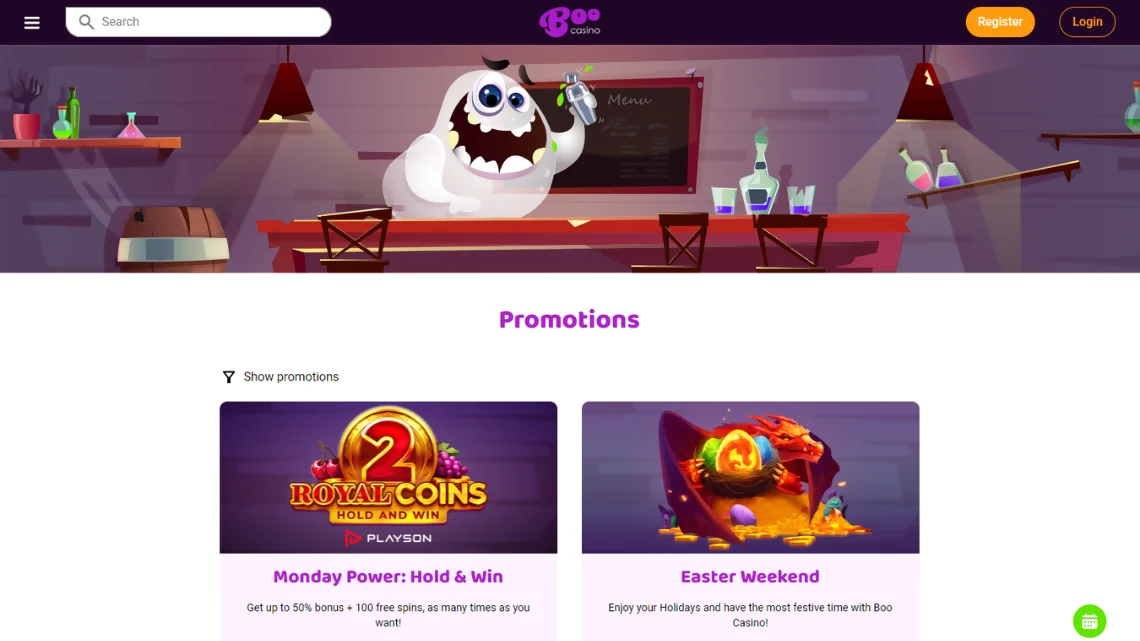 Boo casino promotions