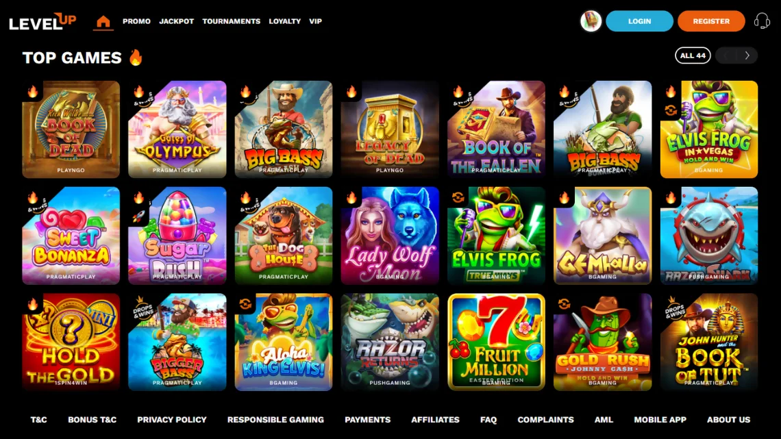 LevelUp casino games