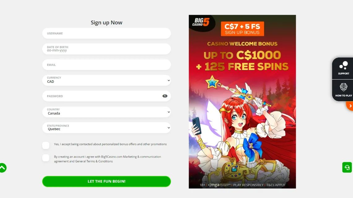 Big5casino login