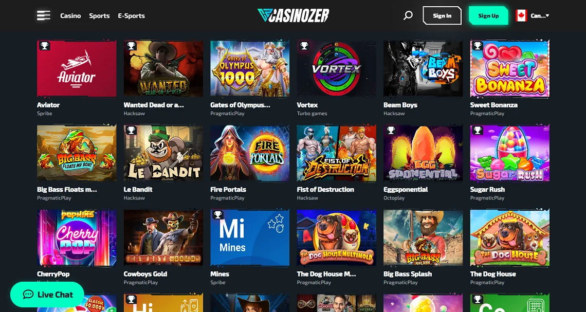 Casinozer games