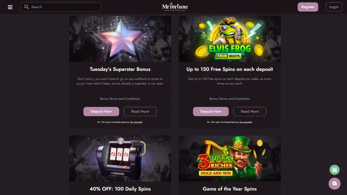 Mr Fortune Casino Promotions