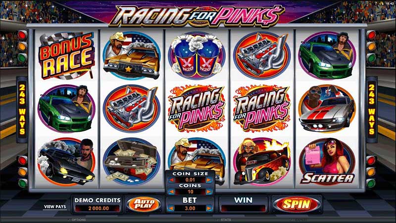 Racing for Pinks slot Microgaming