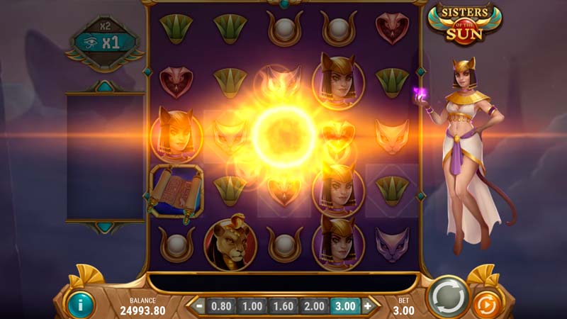 Sisters of the Sun Online Slot Gameplay