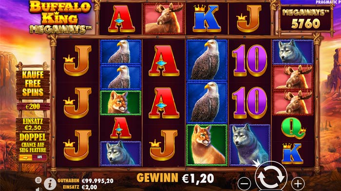 Buffalo King Megaways Slot Gameplay online kostenlos