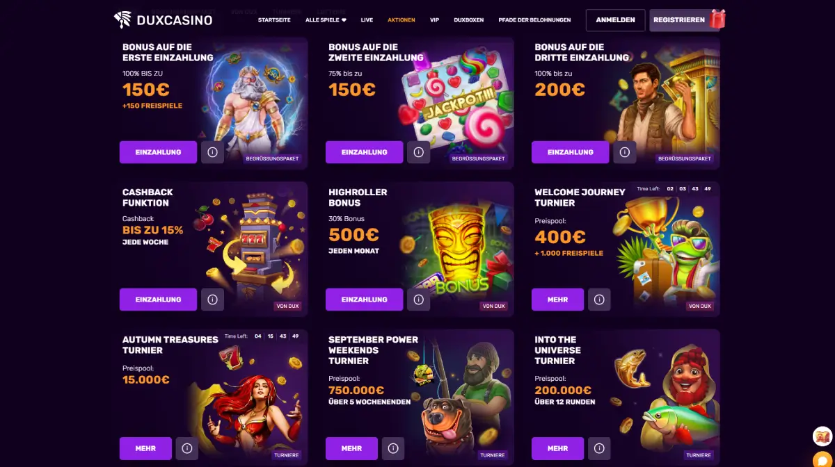 Dux Casino Bonus